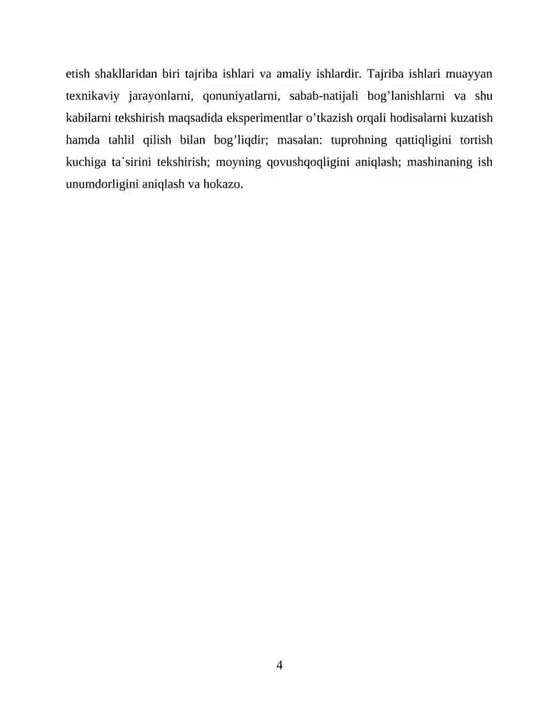 Amaliy mashg'ulotlar va ularni tashkil etishning pedagogik shart - sharoitlari 4