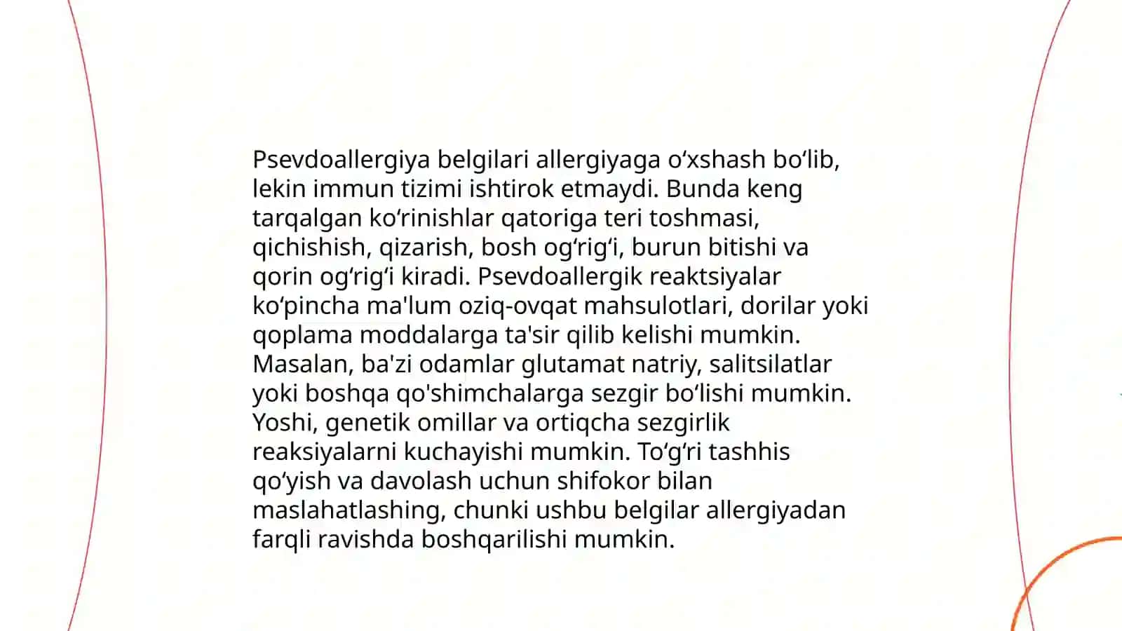 Psevdoallergiya.Atopik kasalliklar haqida tushuncha, dori va ozuqaviy allergiya 4