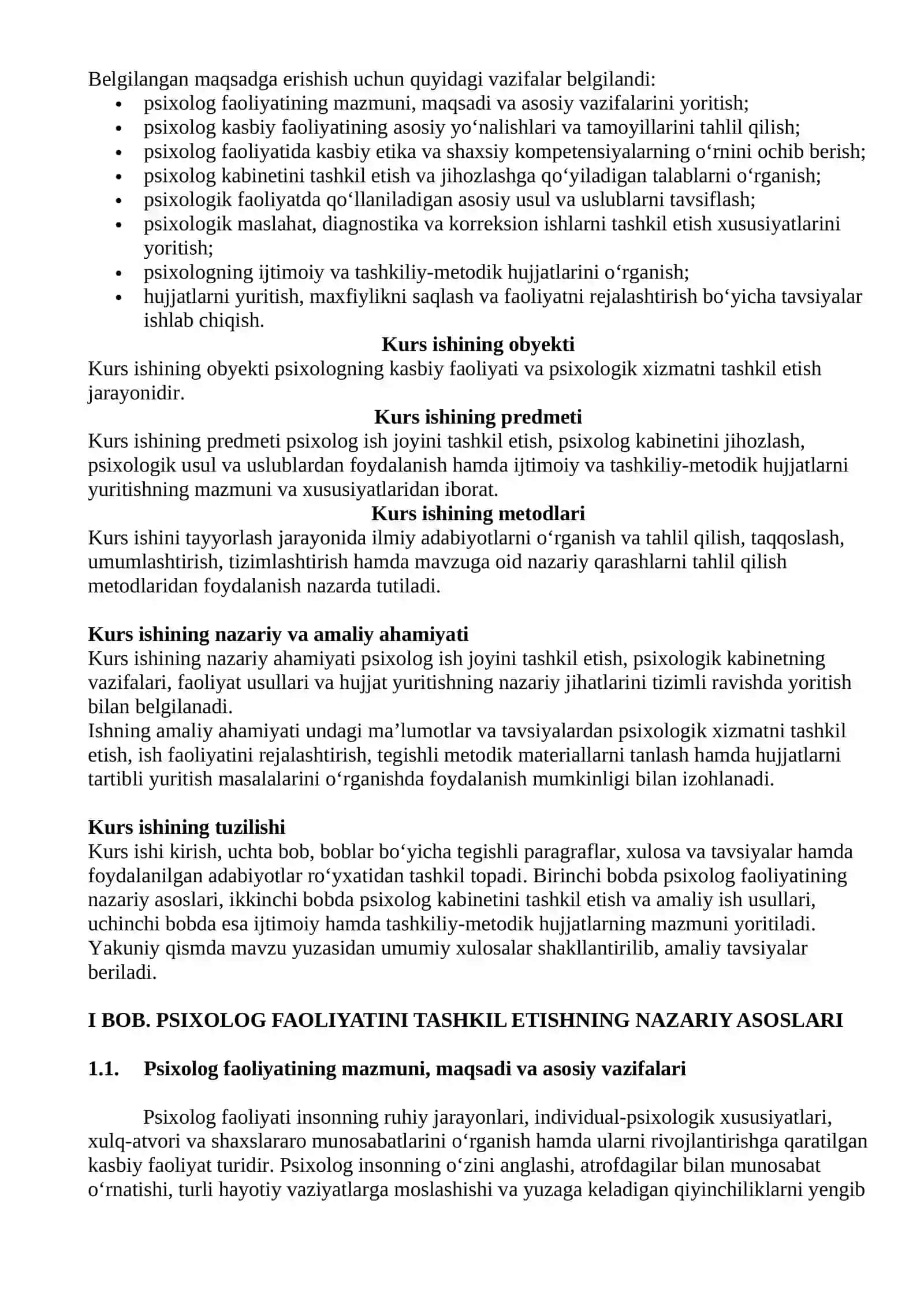 PSIXOLOG ISH JOYINI TASHKIL QILISH PSIXOLOG KABINETI, USUL VA USLUBLAR, IJTIMOIY VA TASHKILIY-METODIK HUJJATLAR 4