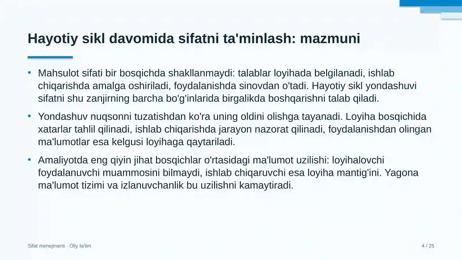 tibbiyotda mahsulot hayotiy sikli davomida sifatni ta'minlash 8701 4