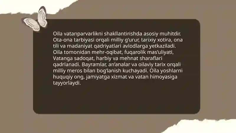 Oilaning jamiyat poydevori sifatidagi roli 4