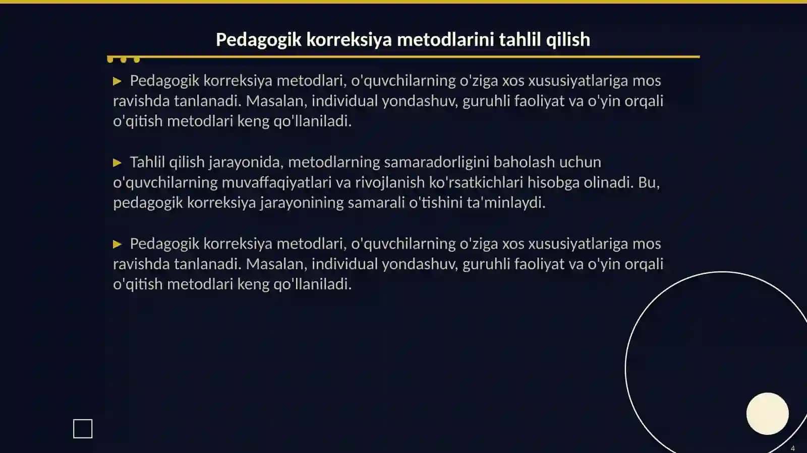 Pedagogik korreksiya dasturini tuzish metodikasi 4
