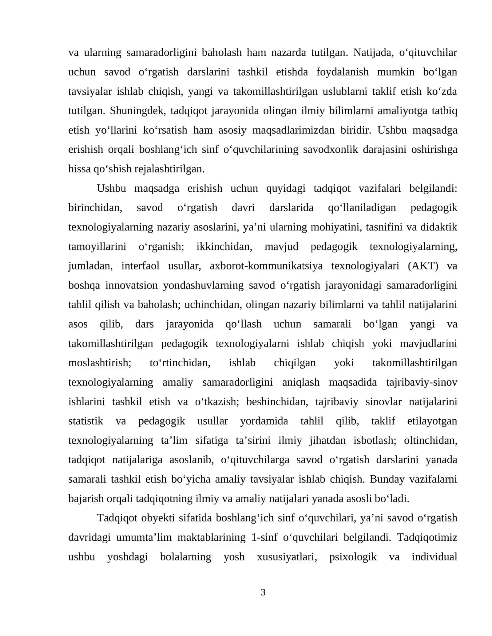 Savod oʼrgatish davri darslarida pedagogik texnologiyalardan foydalanish. 4