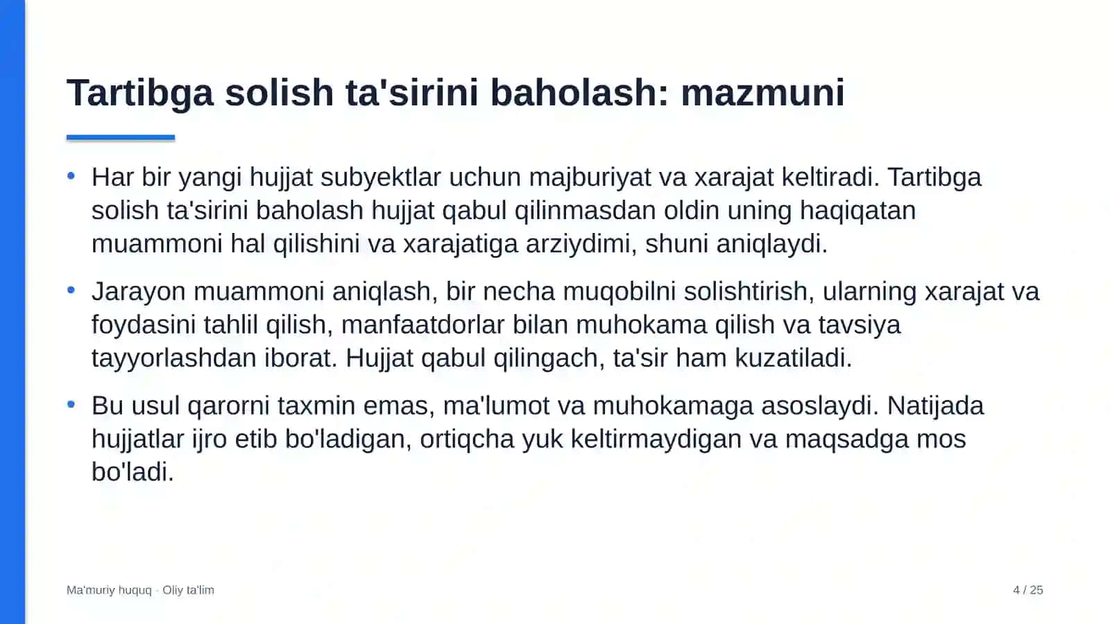 Yer osti gaz omborlarida normativ-huquqiy hujjatlarning tartibga solish ta'sirini baholash 4