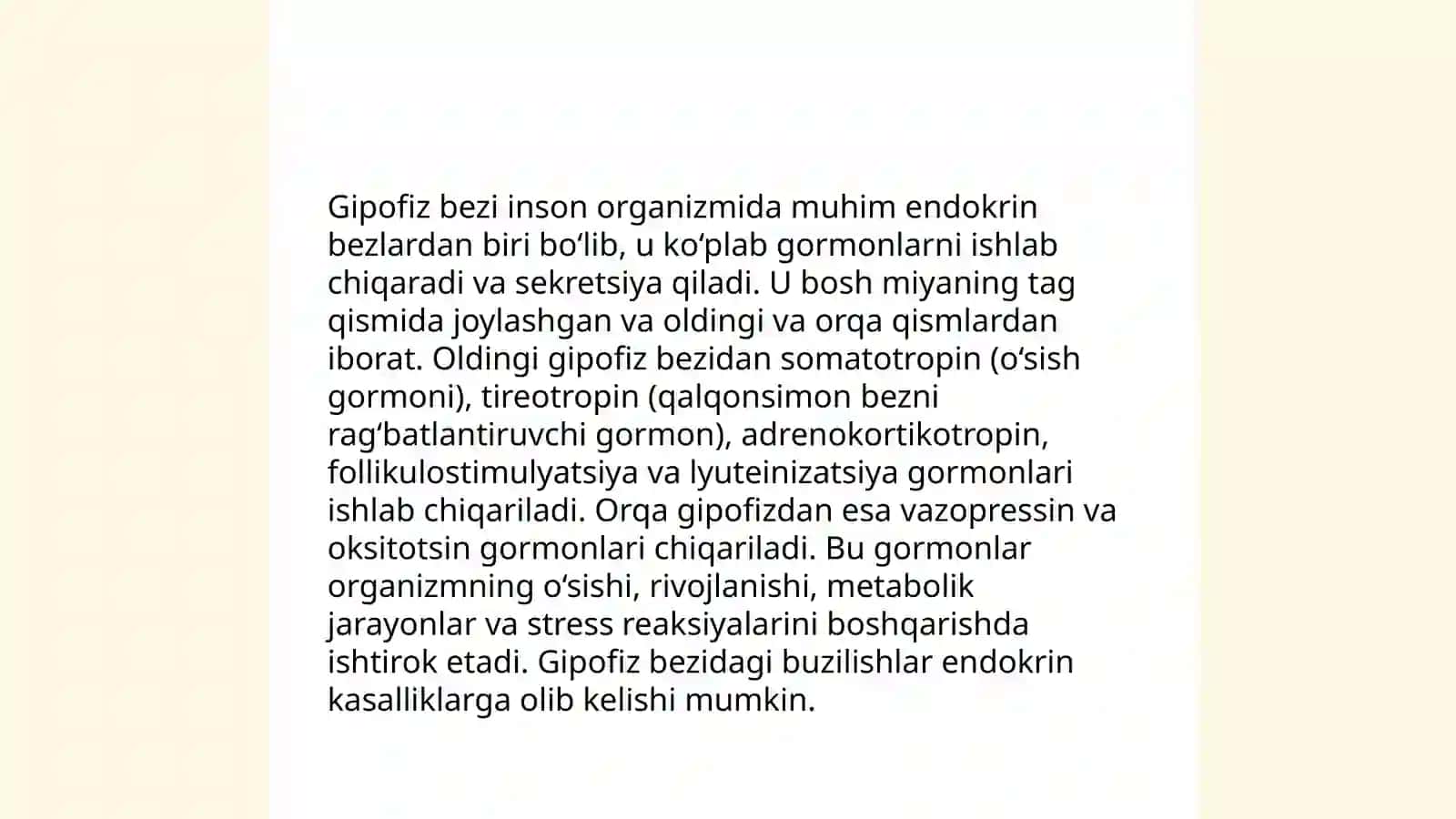 Avtanom endokrin bezlarining fiziologiyasi 4