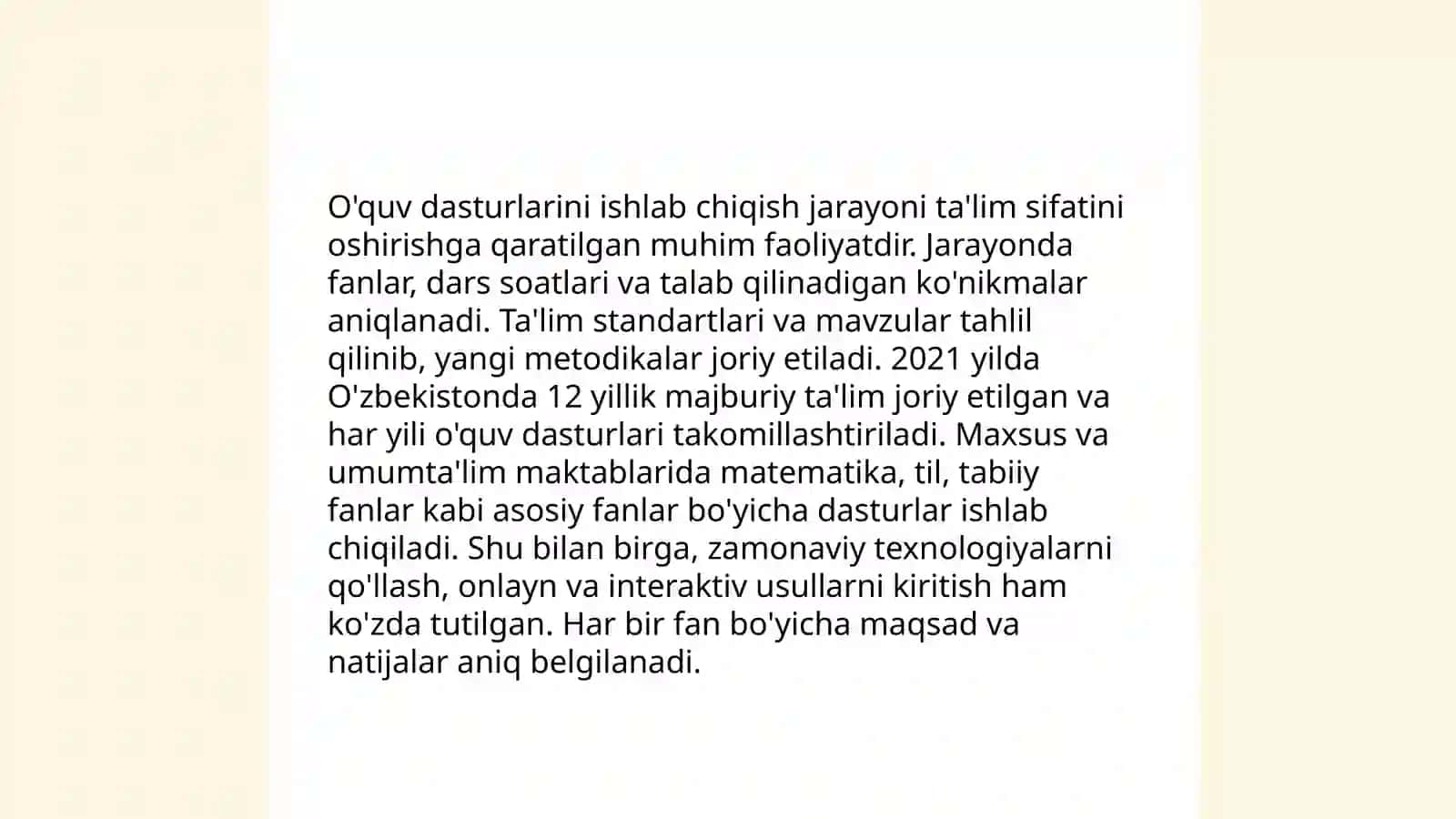 Mutaxassislik fanlarini o'qitishda ta'lim jarayonini rejalashtirish 4