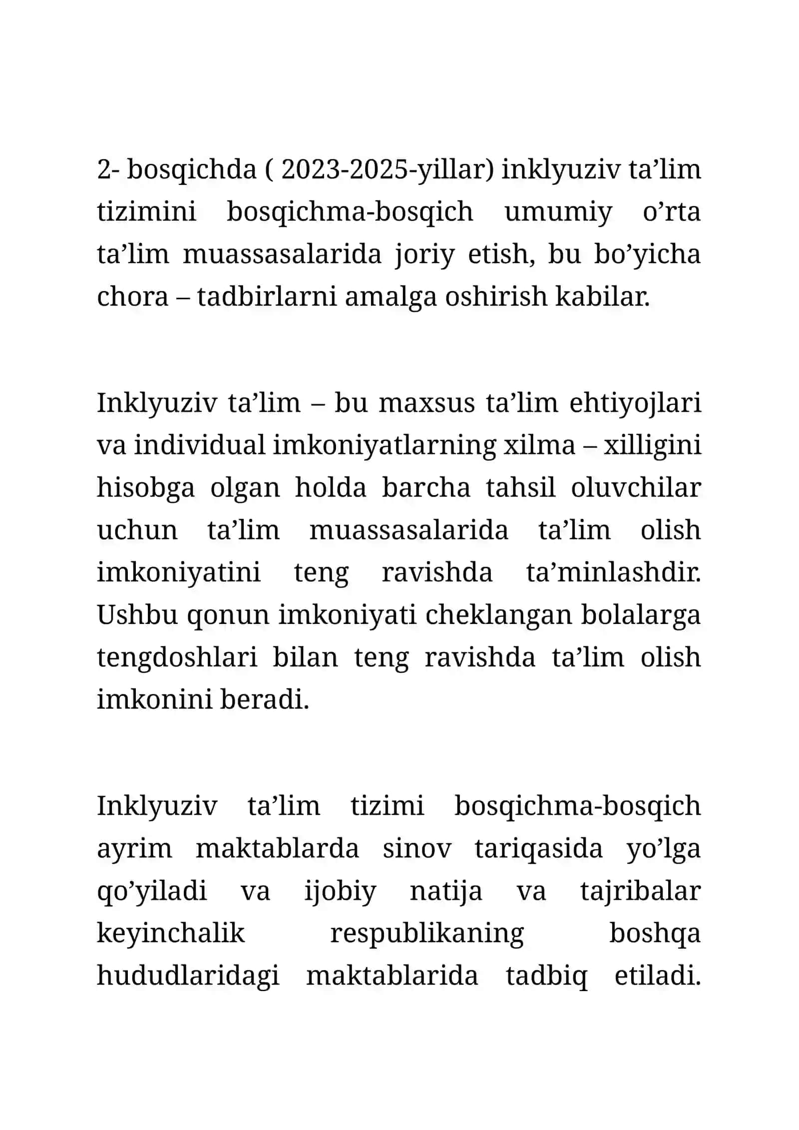 IMKONIYATI CHEKLANGAN BOLALARNING TA’LIM-TARBIYA OLISHLARI 4