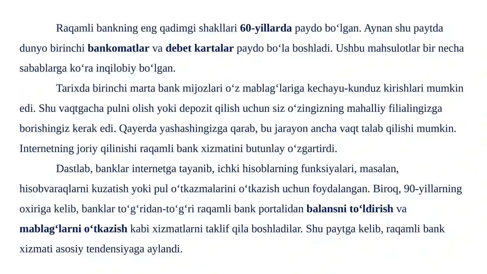 RIVOJLANAYOTGAN MAMLAKATLARDA RAQAMLI BANKNI RIVOJLANTIRISH ISTIQBOLLARI 4