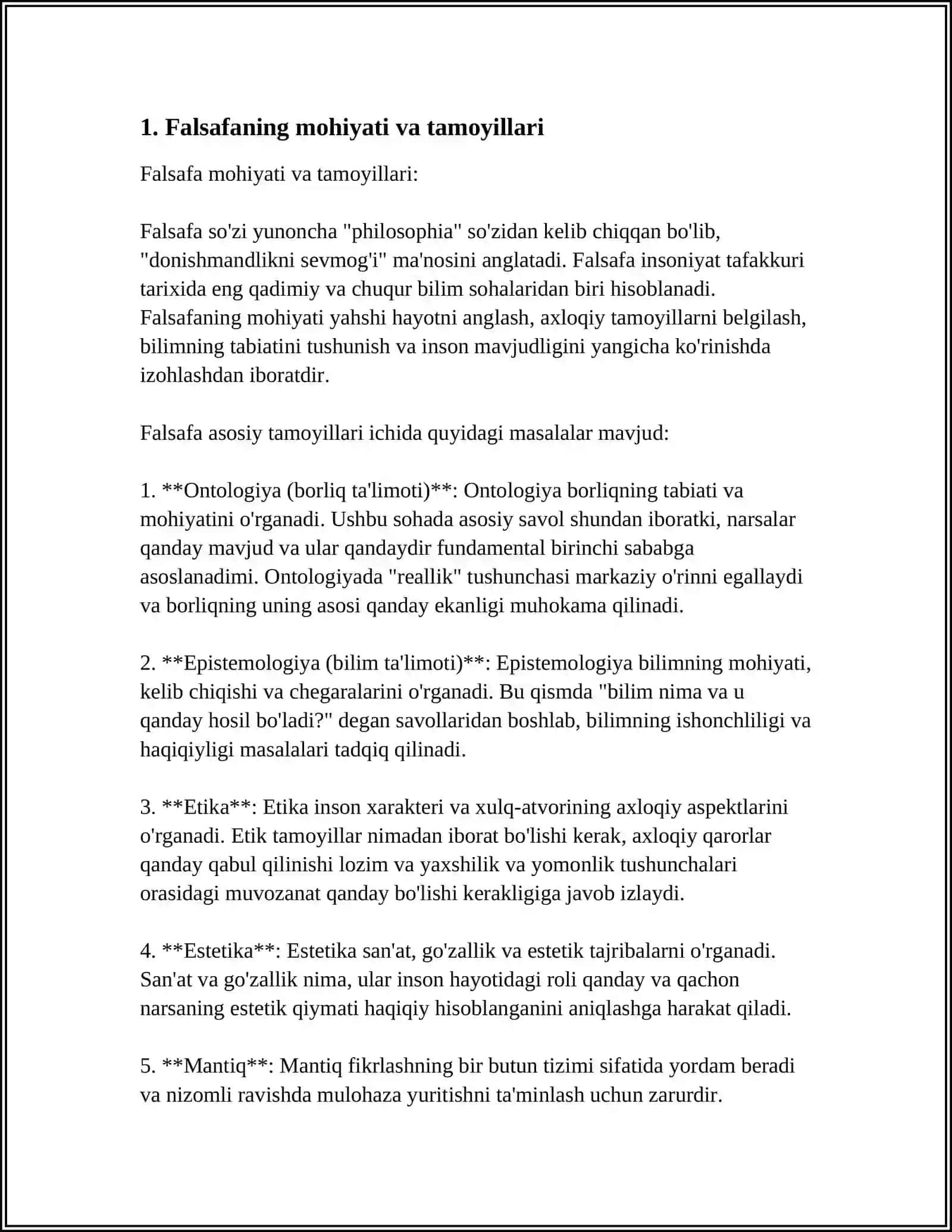 FALSAFANING MOHIYATIGA OID SHARQ VA G'ARB MUTAFAKKIRLARI 4