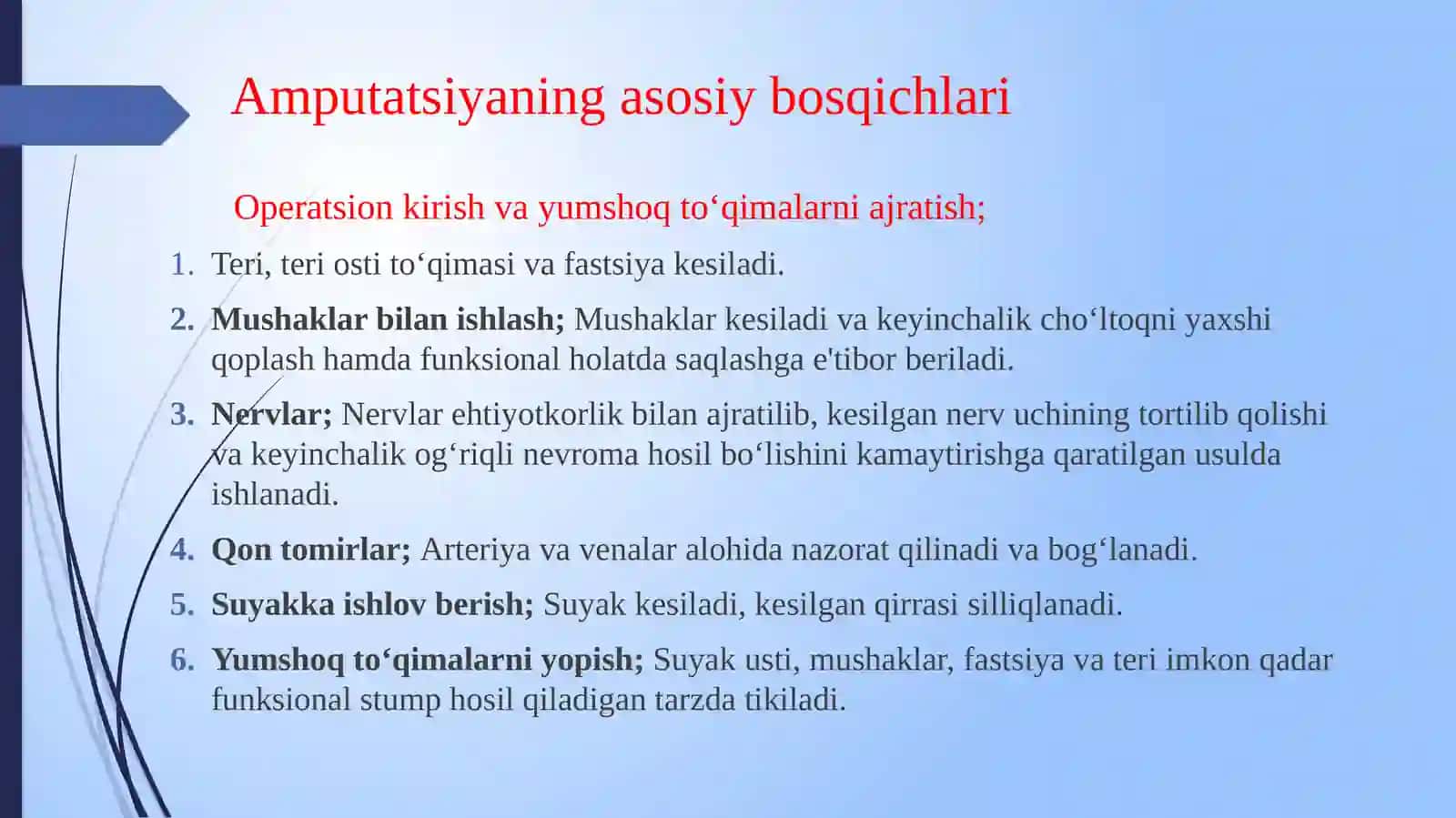 Qo’l va oyoq amputatsiyalari va ekzartikulatsiyalari 4