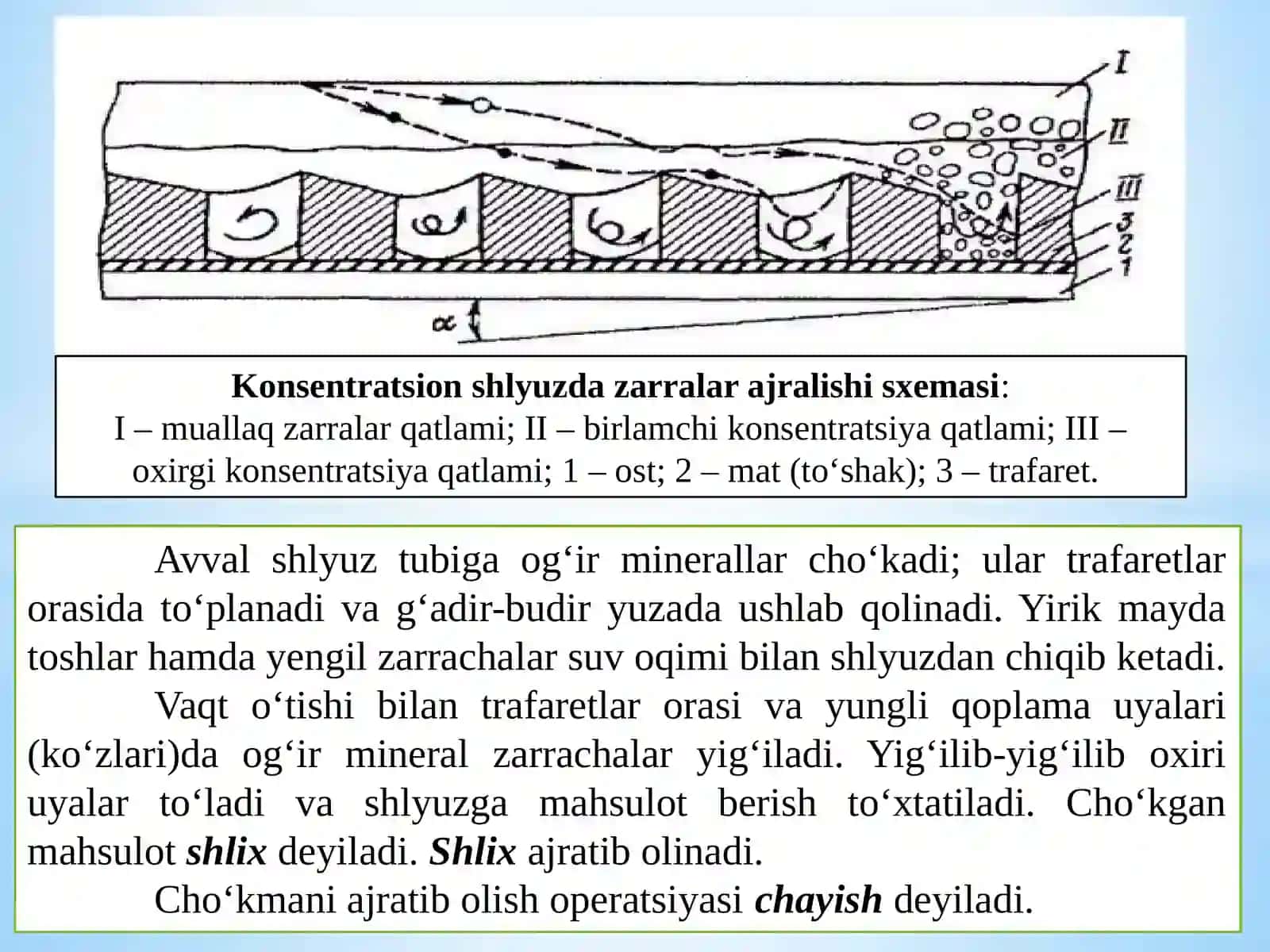 SHLYUZLARDA BOYITISH. SHLYUZLAMING TEXNOLOGIK PARAMETRLARI VA ISHLASH TARTIBI 4