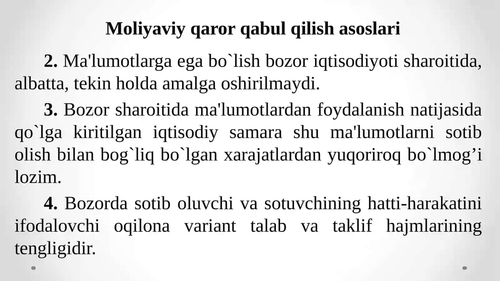 Moliyaviy qarorlar 4