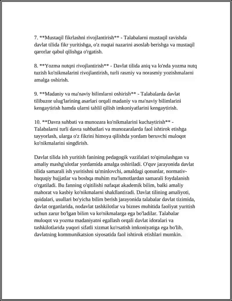 DAVLAT TILIDA ISH YURITISH 4