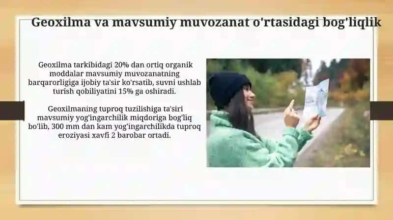 Geoxilma xillik muvozanat ekalogik vaziyat terminlarini kartalarda tahlil qilish va o'rganish 4