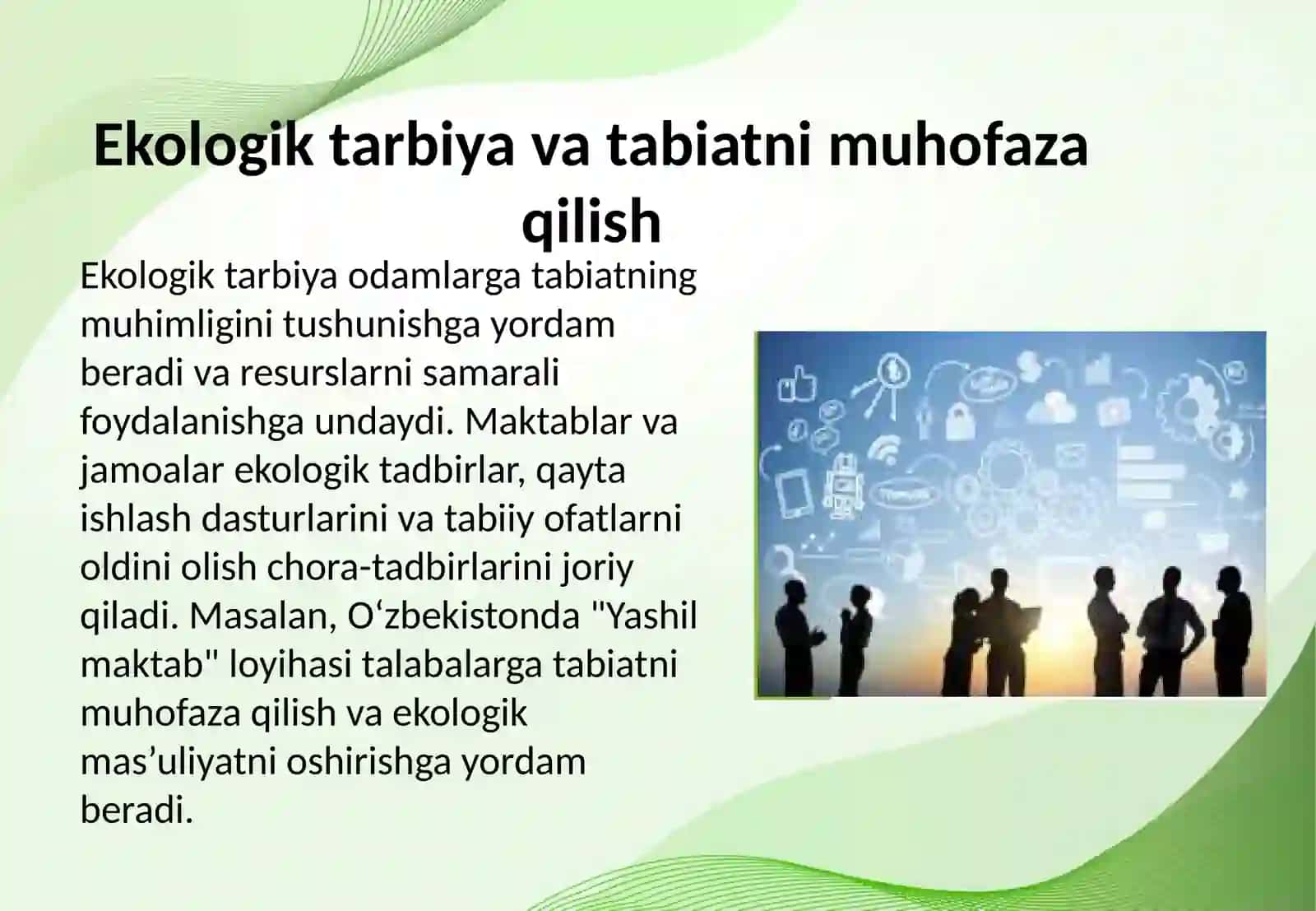 Iqtisodiy va ekologik tarbiya. Fuqarolik tarbiyasi 4