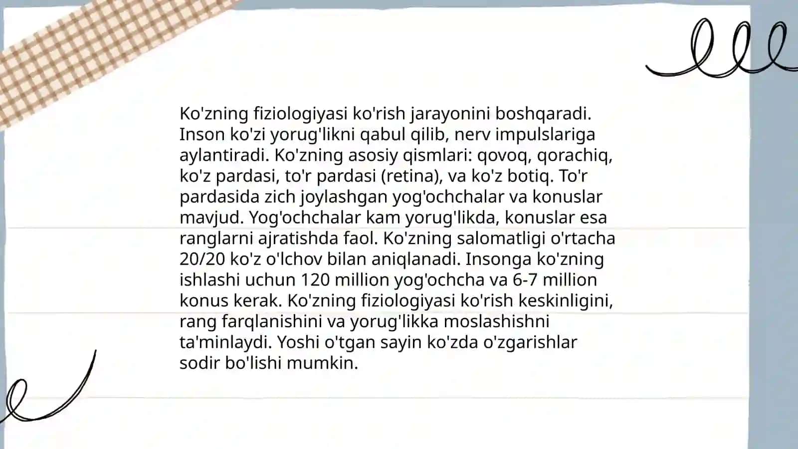Ko'rish va eshitish organlarining xususiyati va gigiеnasi 4