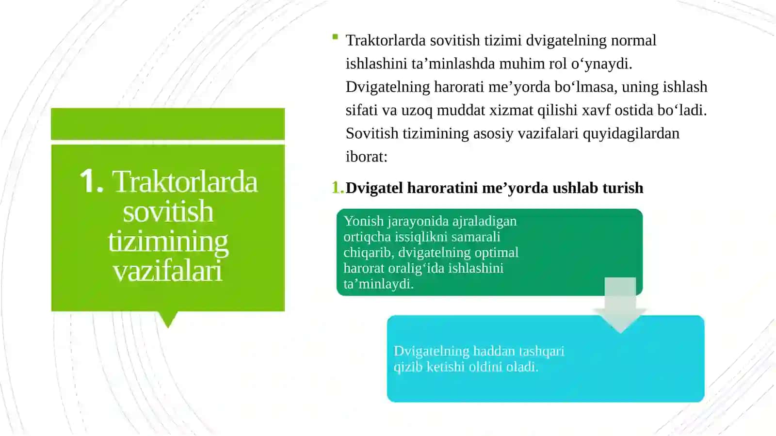 TRAKTORLARNI SOVITISH TIZIMI 4