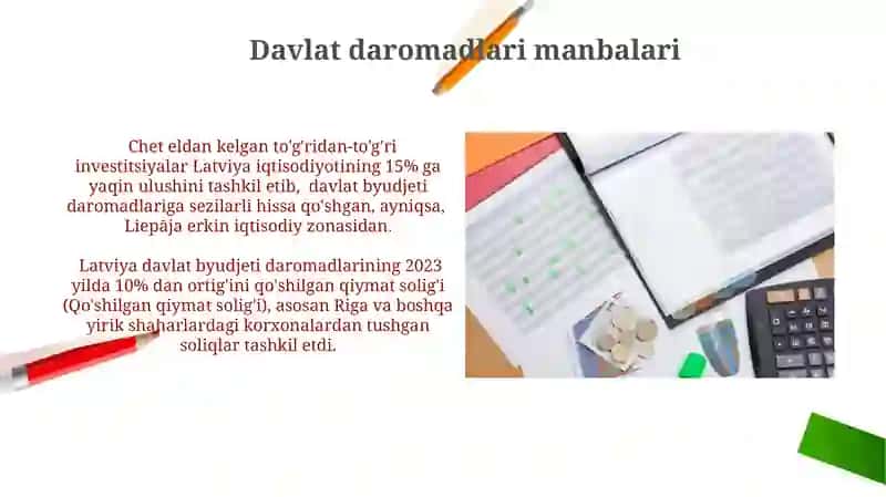 Latviyaning moliyaviy boshqaruvi,byudjed siyosati, daromadlar va xarajatlar uchun tuzilgan rejalari 4