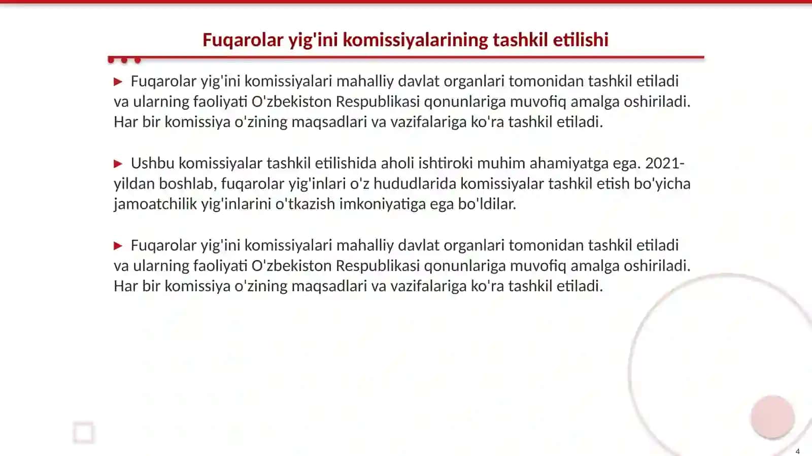 Fuqarolar yig'ini komissiyalarining vazifalari 4