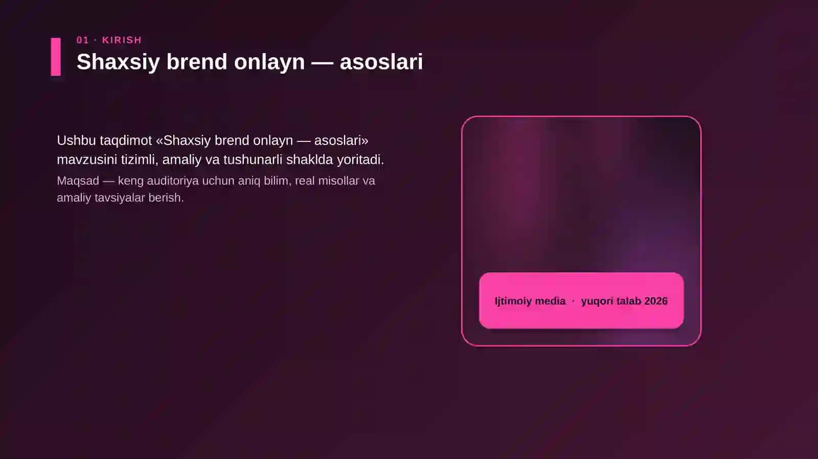 Shaxsiy brend onlayn — asoslari 4