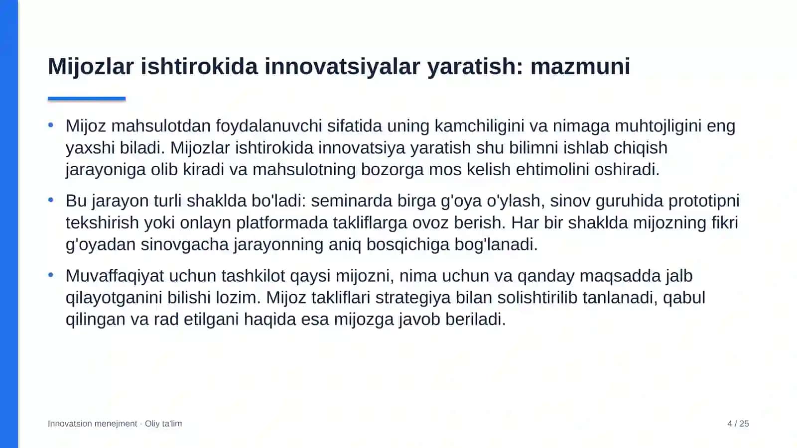 majburiy ijro byurosi organlarida mijozlar ishtirokida innovatsiyalar yaratish 8441 4