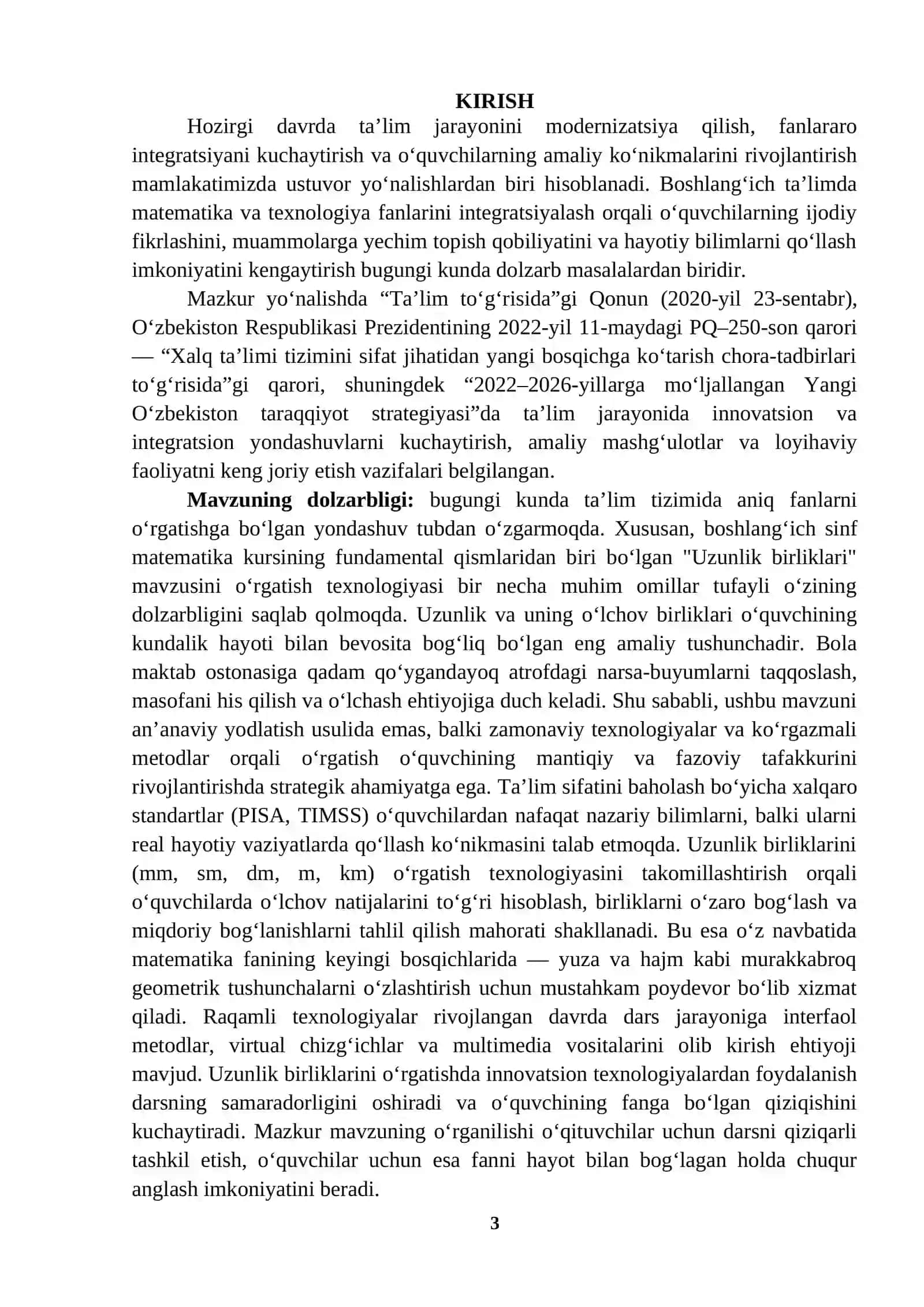 Uzunlik birliklarini oʻrgatish texnologiyasi 4