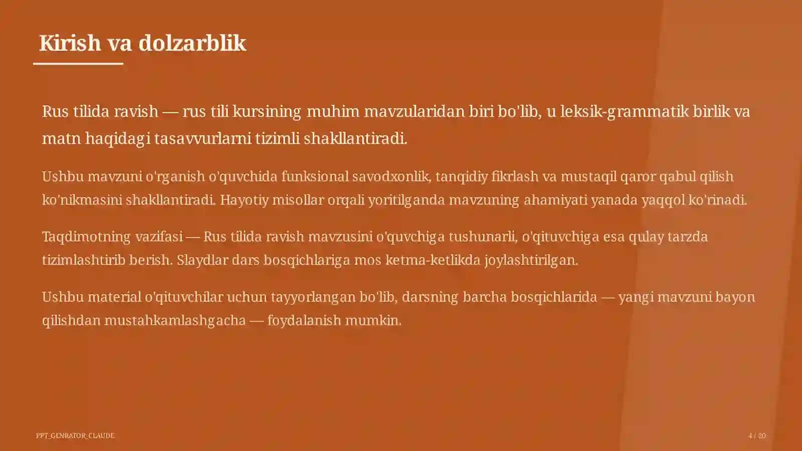 Rus tilida ravish (7-sinf) 4