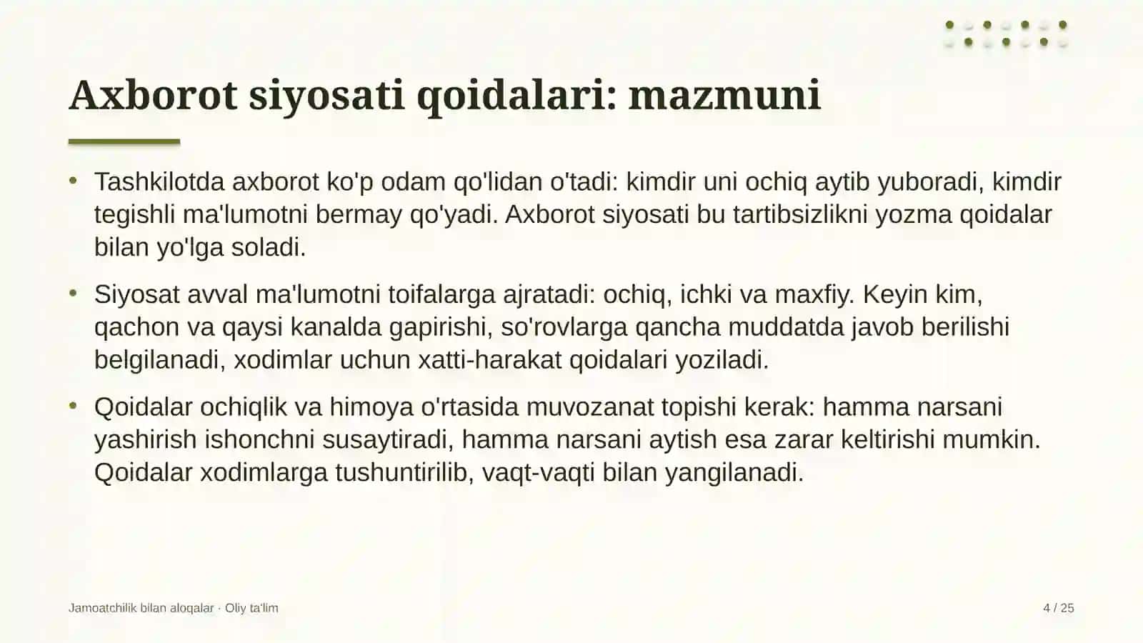 sanoat qurilishida axborot siyosati qoidalarini ishlab chiqish 3803 4
