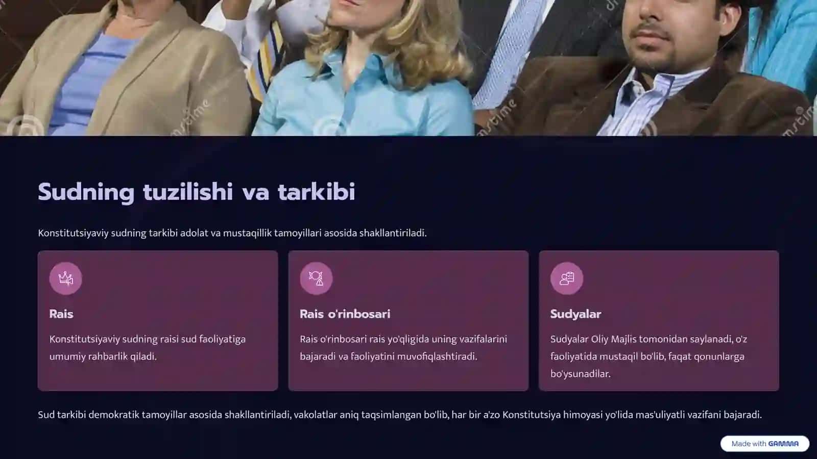 O'zbekiston Respublikasi Konstitutsiyaviy sudining yuridik ahamiyati va tuzilishi 4
