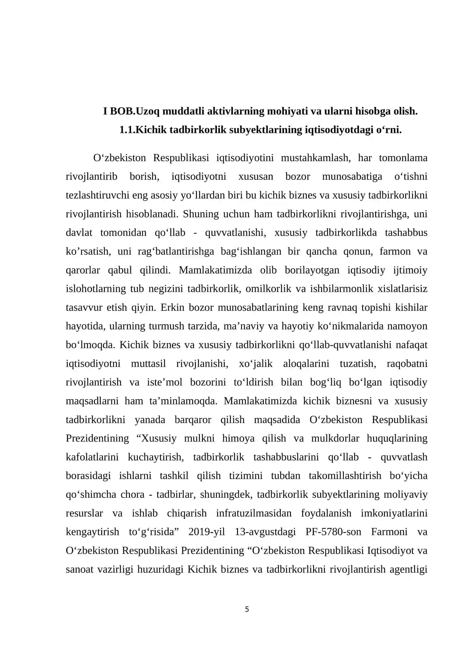 Kichik tadbirkorlik subyektlarida uzoq muddatli aktivlar 4