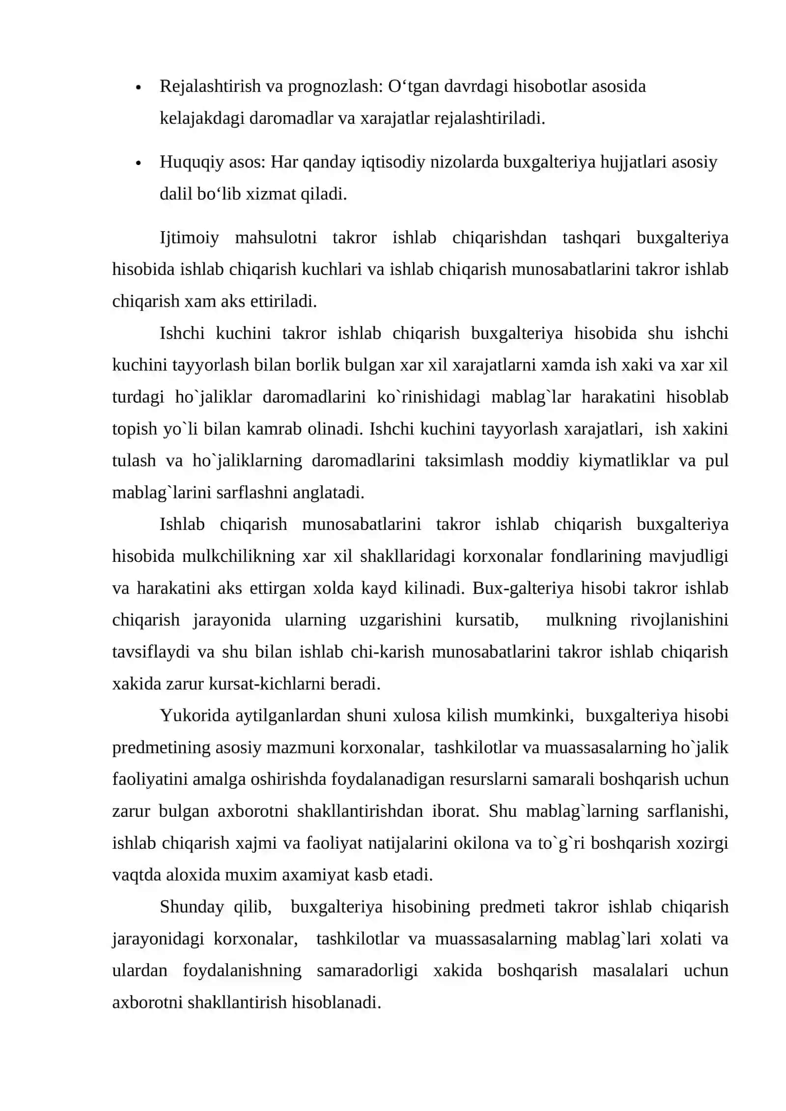 Buxgalteriya hisobining va tadqiqot usullari, sub’ektlari, maqsadi, vazifalari, funksiyalari. Xo`jalik mablag`larining turkumlanishi. Mablag`larning vujudga kelish manbalarining turkumlanishi. 4