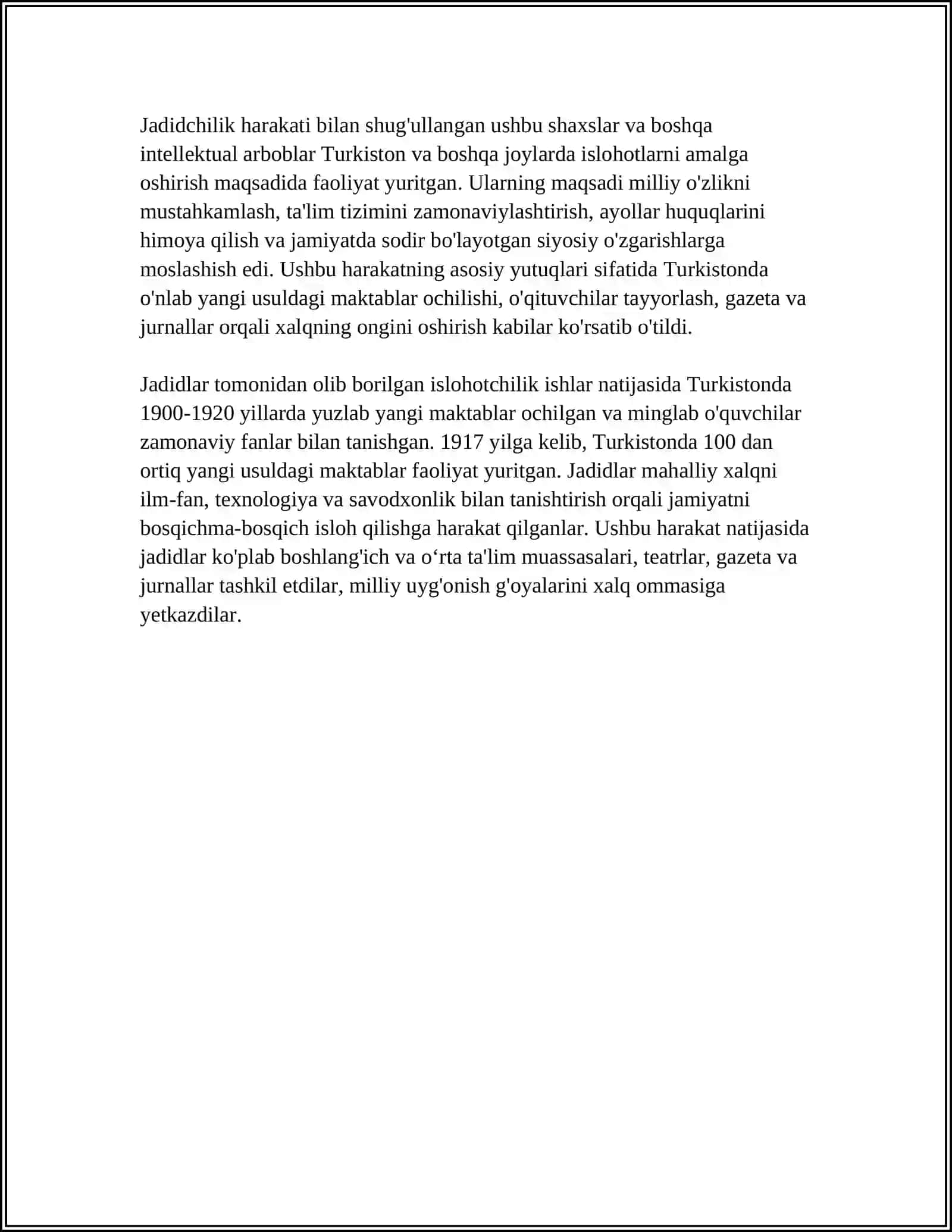 TURKISTONDA JADIDCHILIK XARAKATINING VUJUDGA KELISHI 4