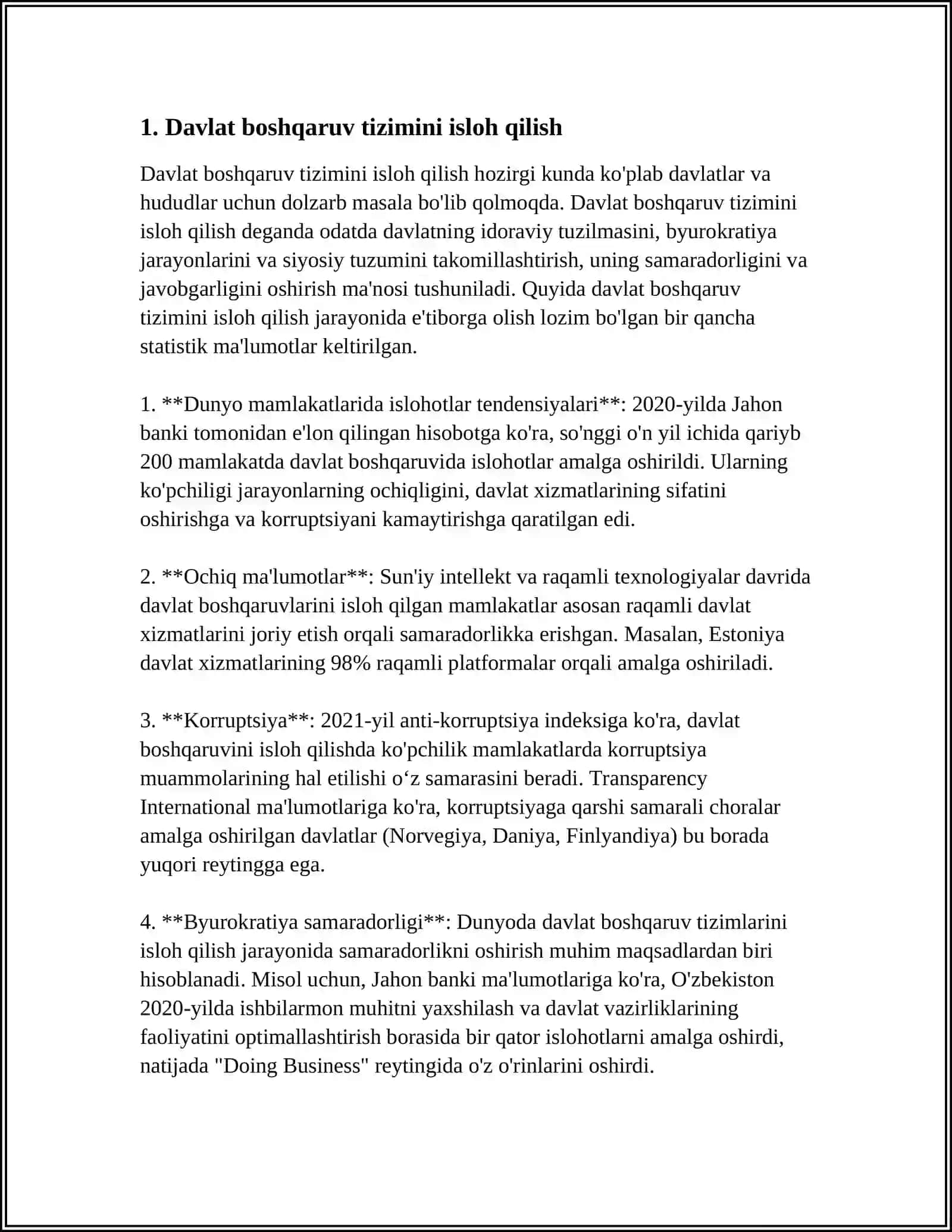 YANGI OʻZBEKISTONDA PREZIDENT SHAVKAT MIROMONOVICH MIRZIYOYEV RAHBARLIGI VA TASHABBUSI OSTIDA AMALGA OSHIRILGAN ISLOHOTLAR 4