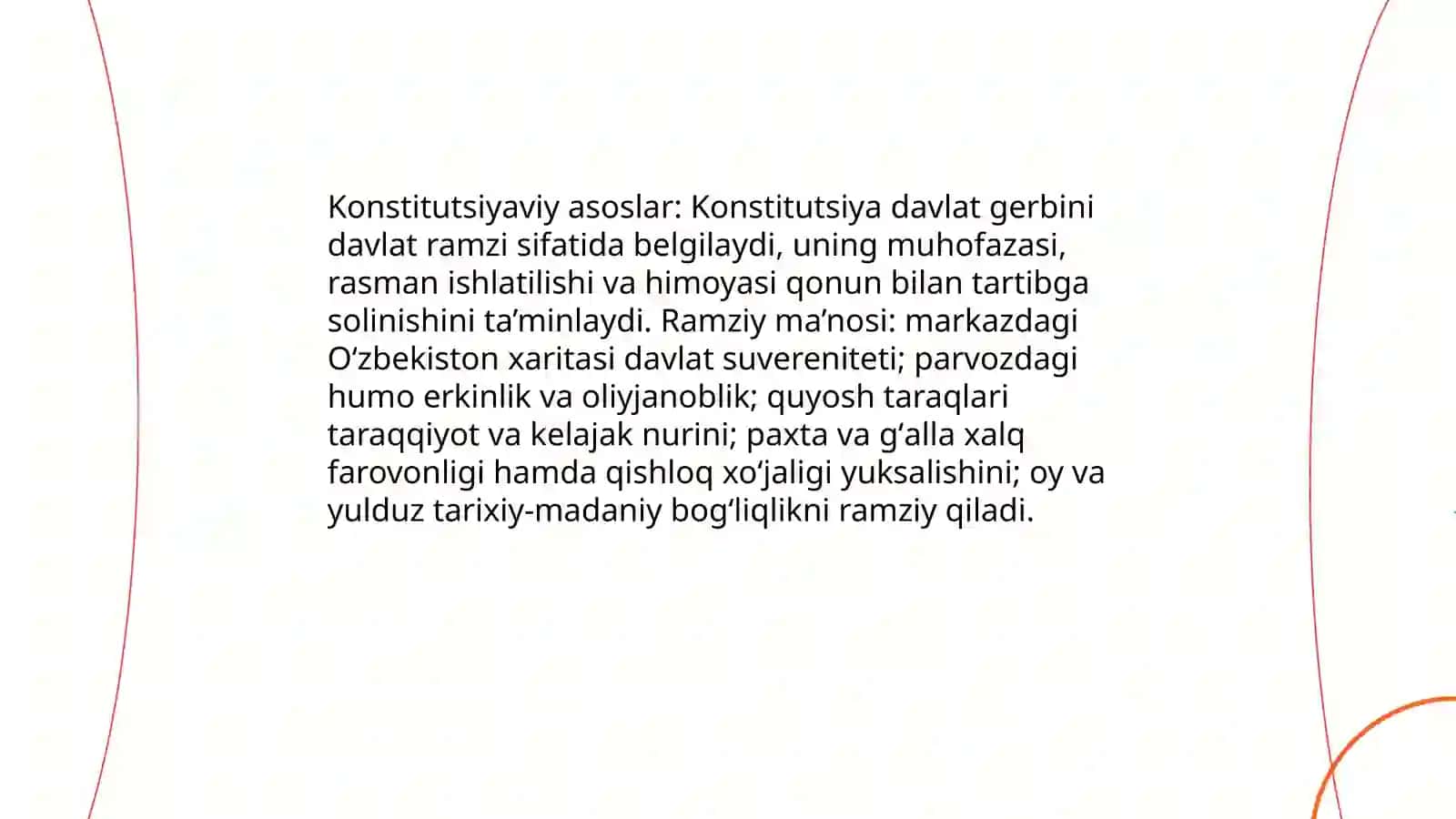 Konstitutsiyada davlat ramzlarining o‘rinlari va mohiyati 4