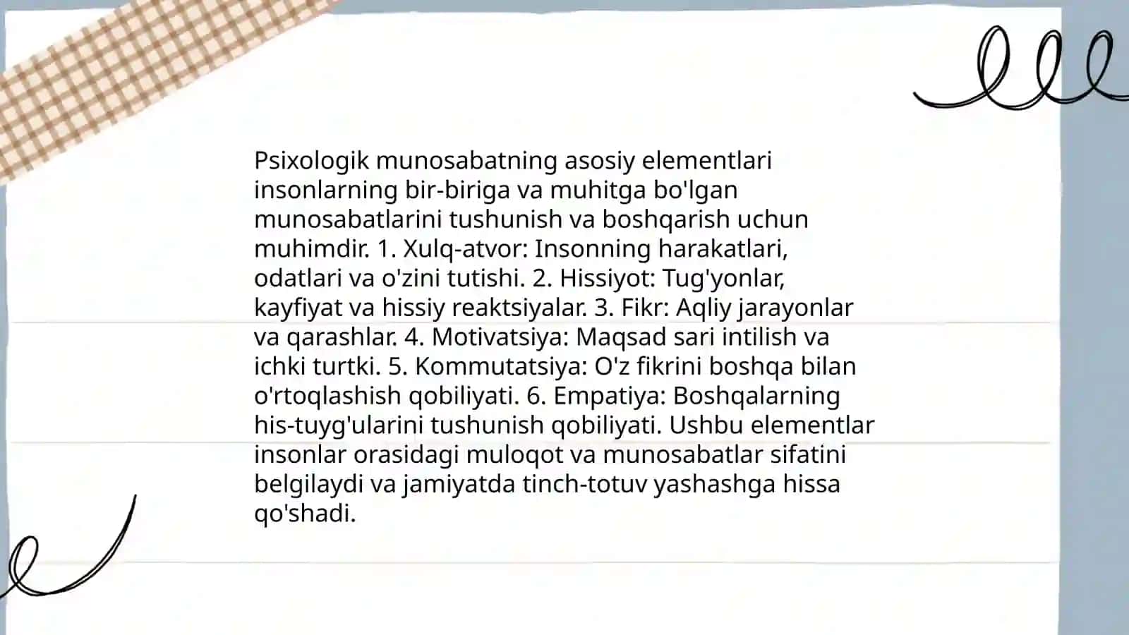 Nigoh sifatida psixologik munosabat 4