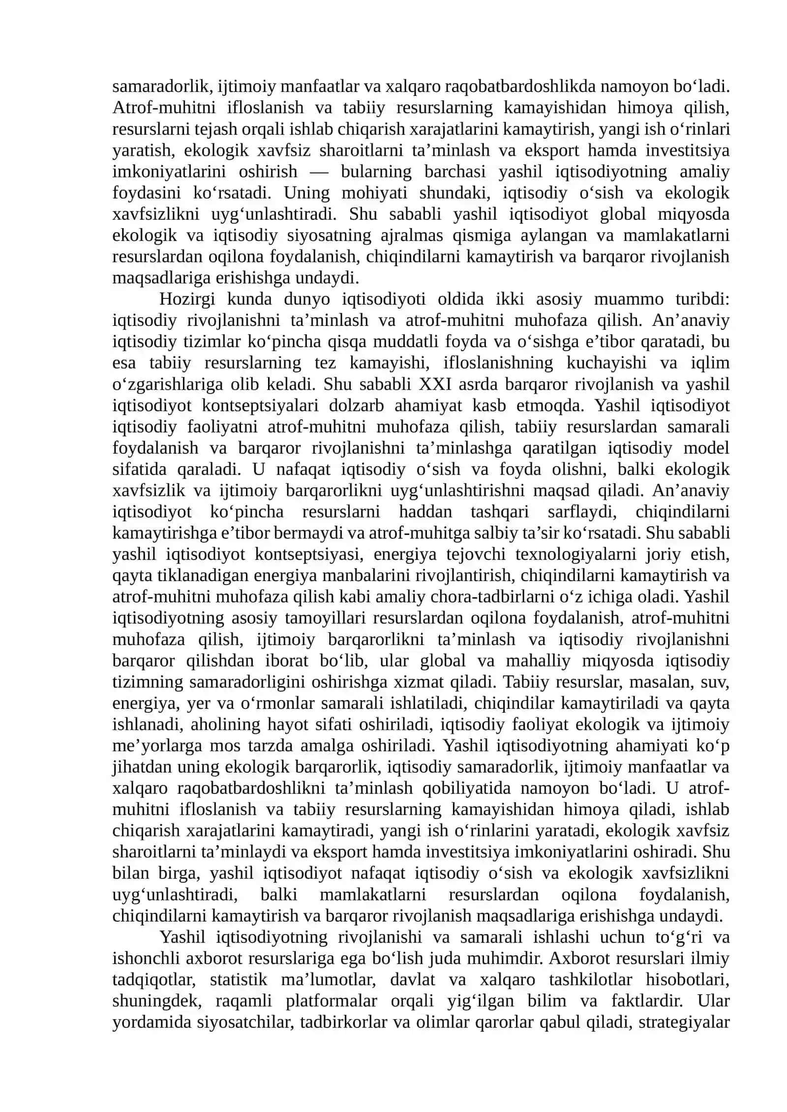 Yashil iqtisodiyotning axborot resurslari 4