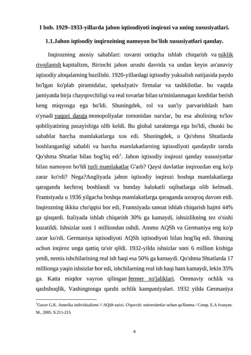 1929-1932-YILLARDAGI JAHON IQTISODIY INQIROZINING AQSH VA LOTIN AMERIKASIGA TA’SIRI 4