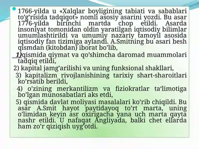 KLASSIK IQTISODIY MAKTABNING RIVOJLANISHI 4