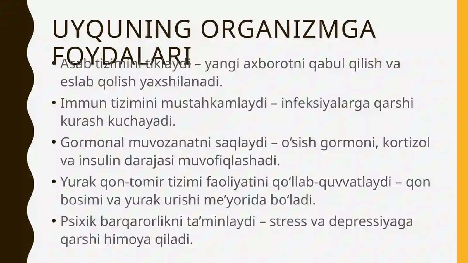 Uyqu buzilishlari 4