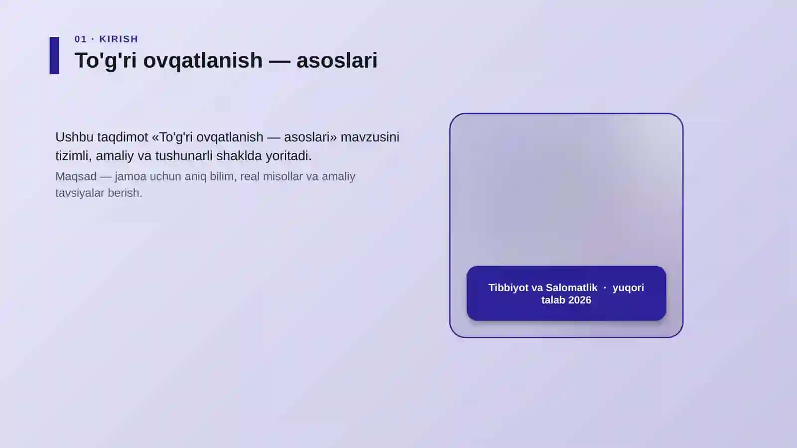 To'g'ri ovqatlanish — asoslari 4