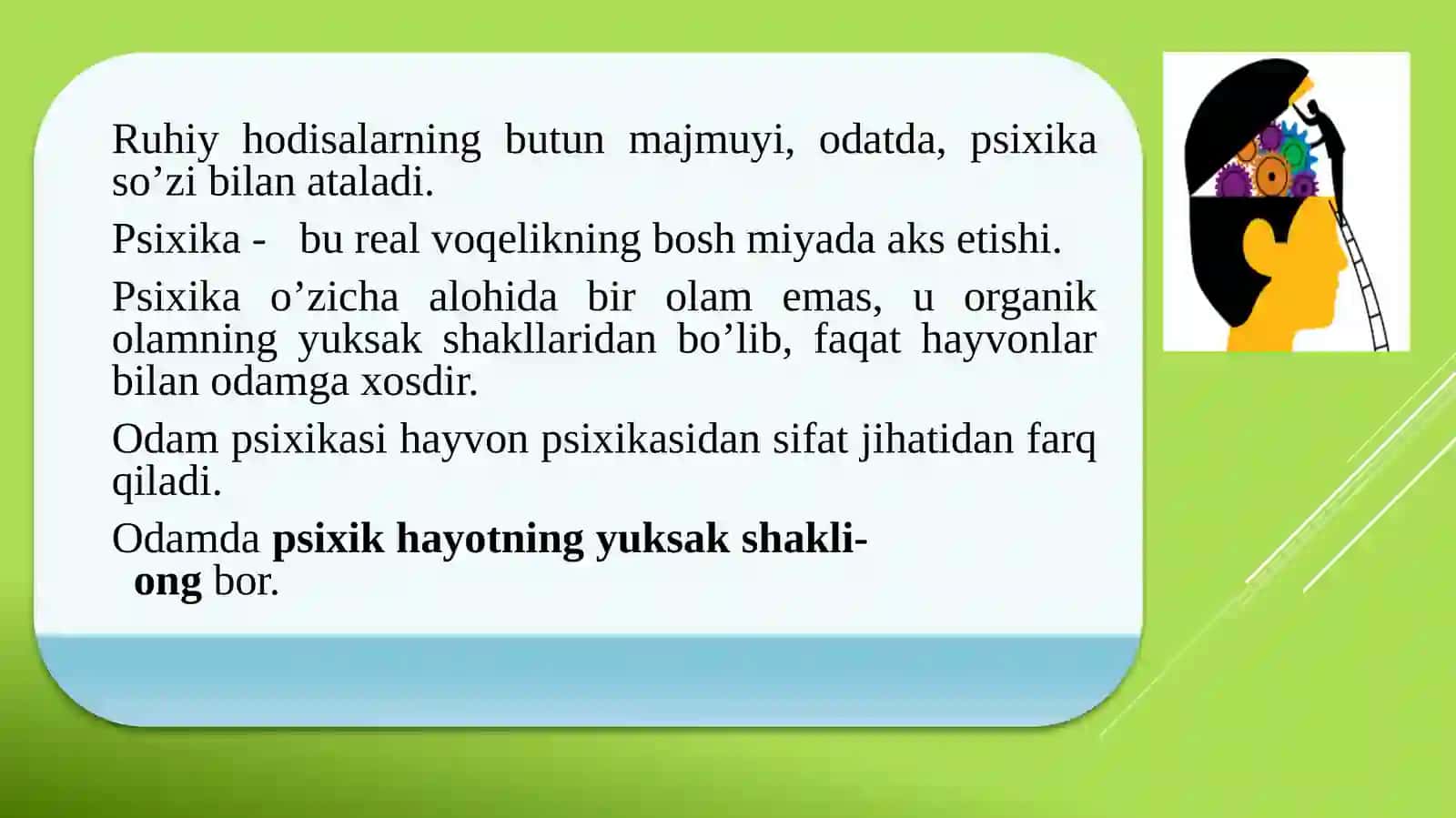 FAN:UMUMIY PSIXOLOGIYA 4