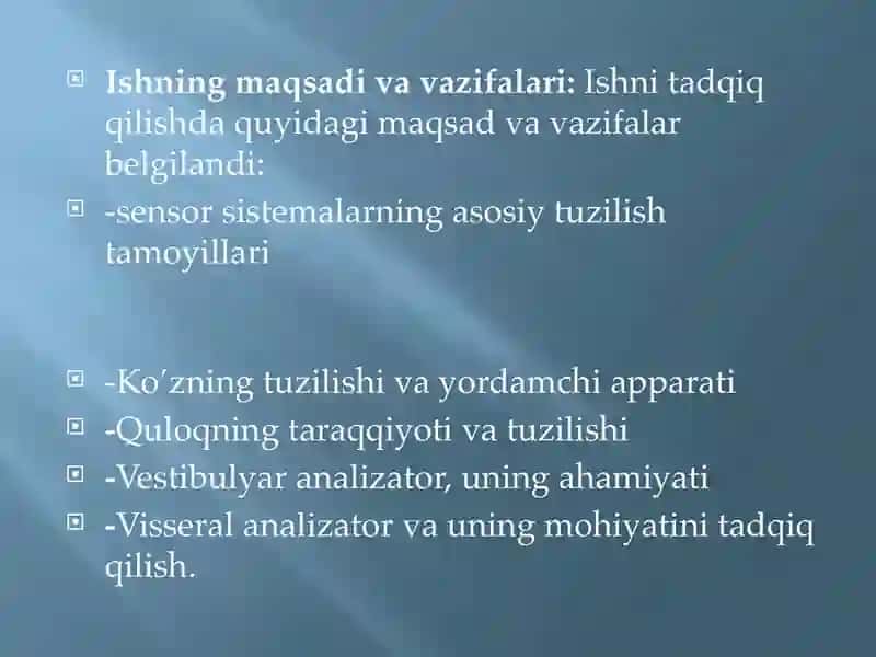 SEZGI A’ZOLARINING MORFOFUNKSIONAL XUSUSIYATLARI 4