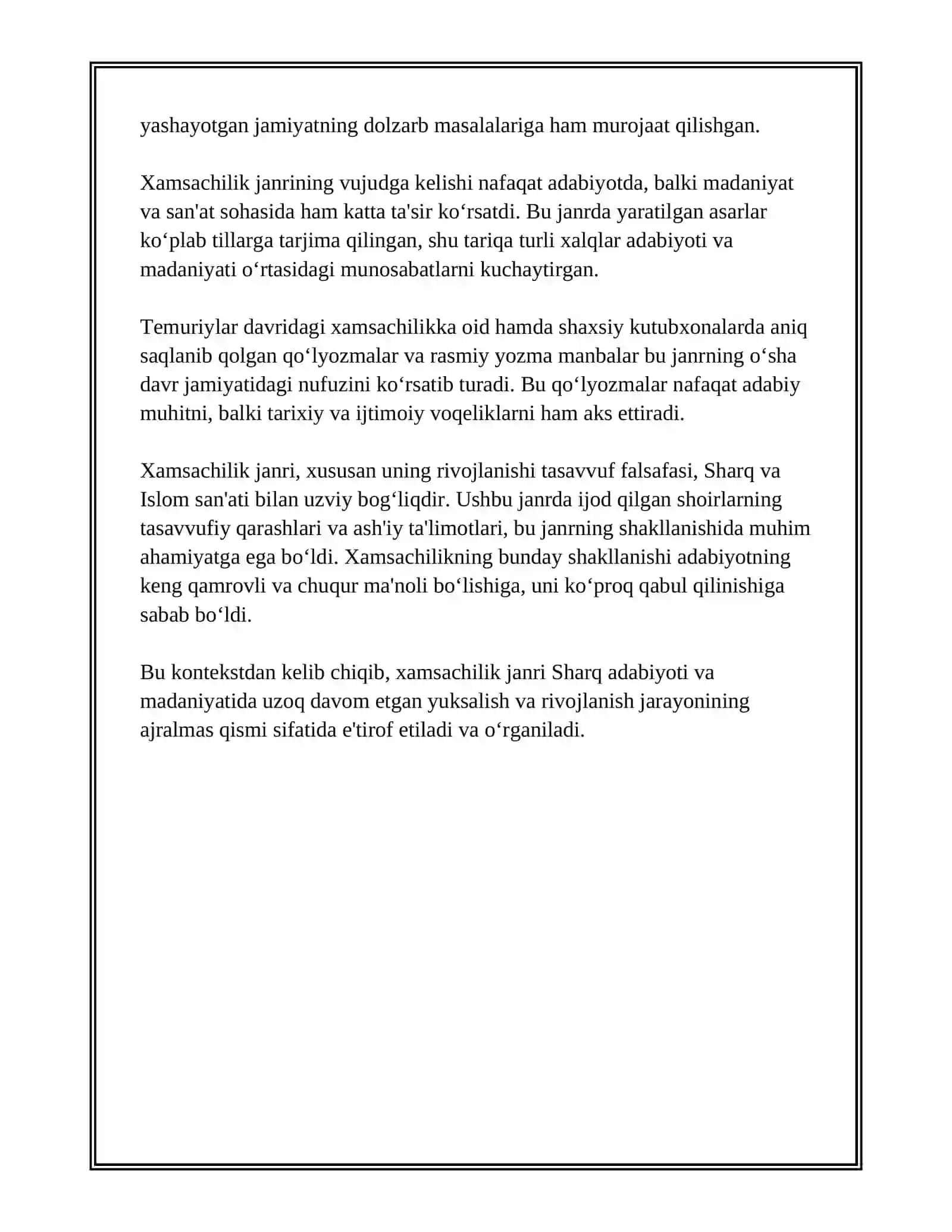 XAMSACHILIK JANRINING VUJUDGA KELISHI 4