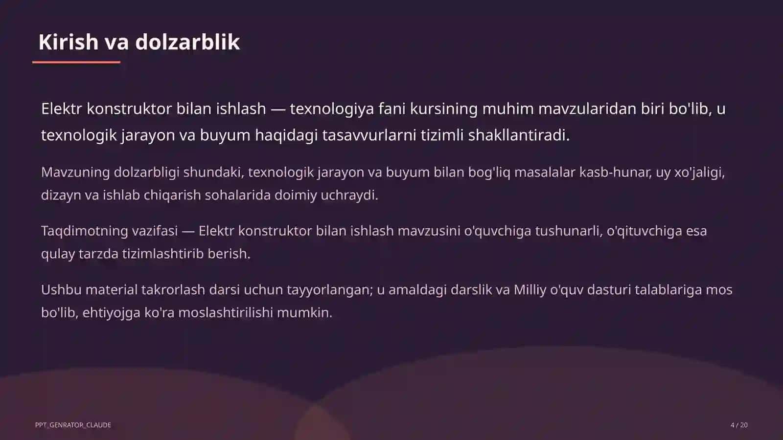 Elektr konstruktor bilan ishlash (4-sinf) 4