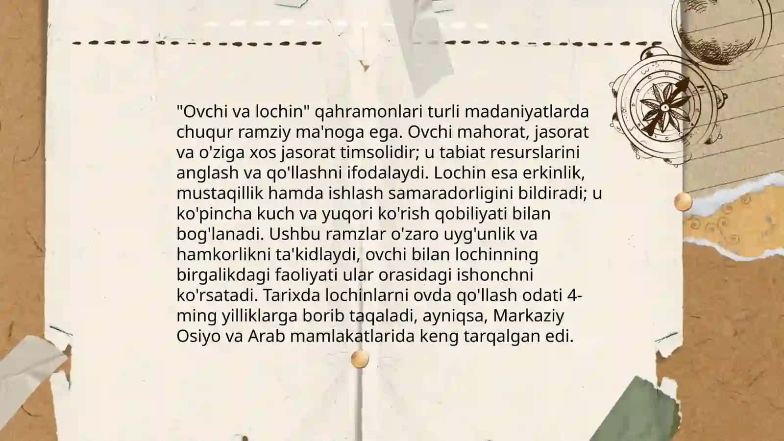 J. Rumiyning "Ovchi va lochin" rivoyati 4