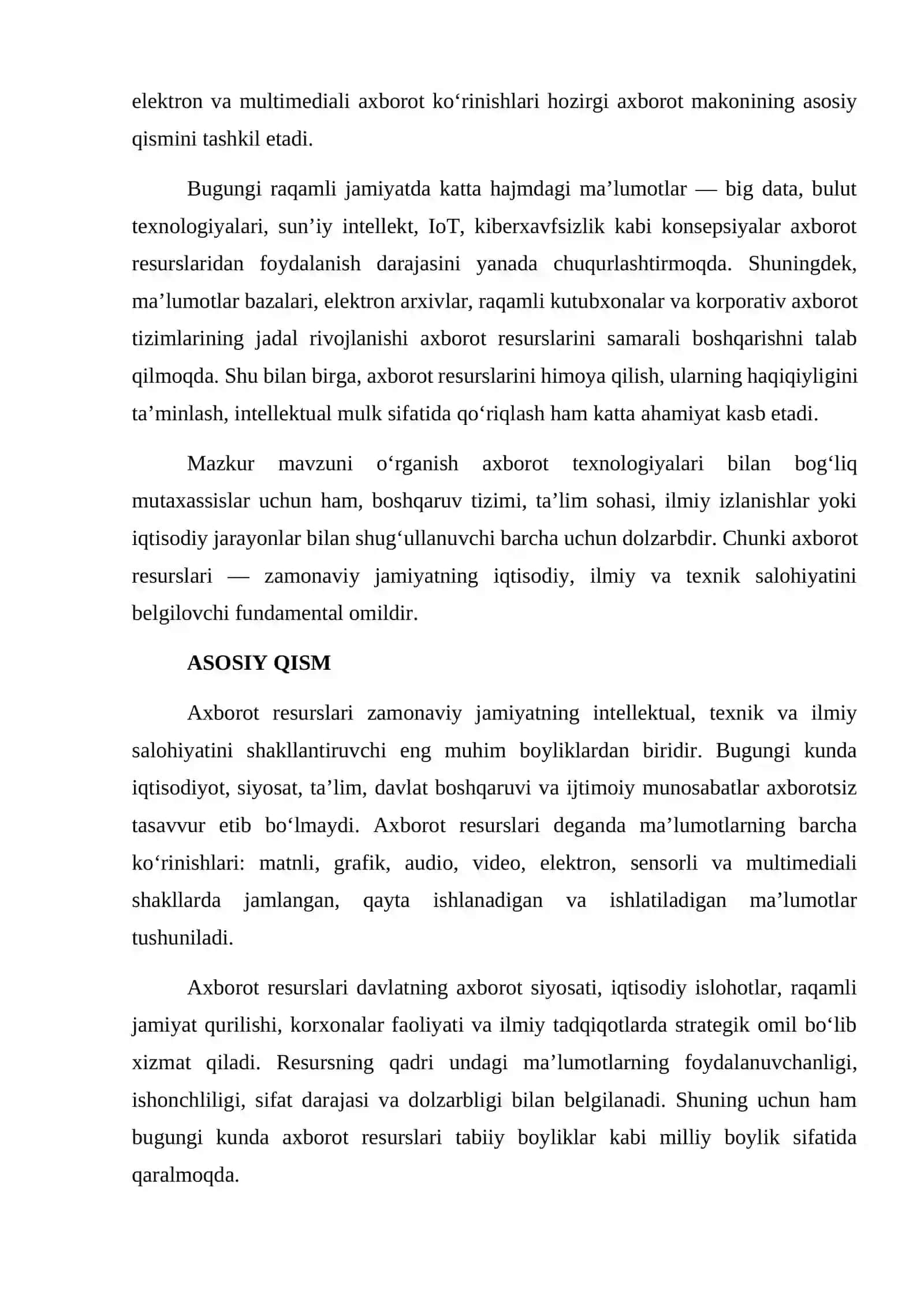 Axborot resurslari va uning xossalari 4