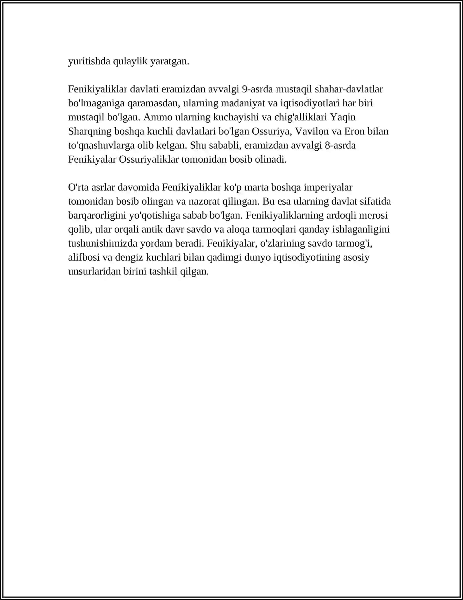 FINIKIYA DAVLATI 4