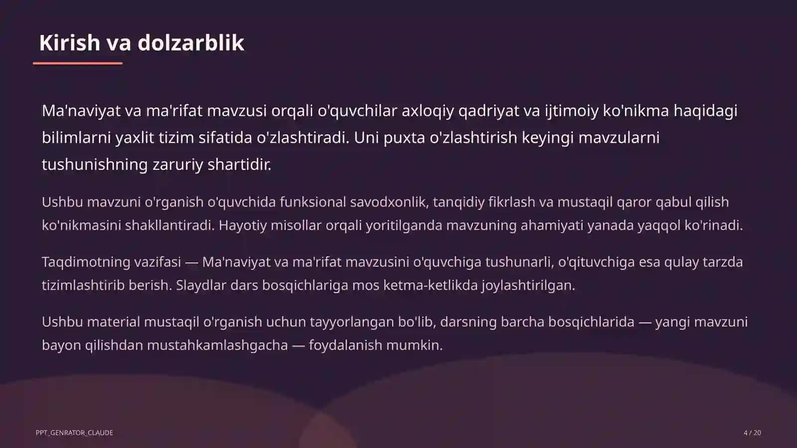 Ma'naviyat va ma'rifat (10-sinf) 4