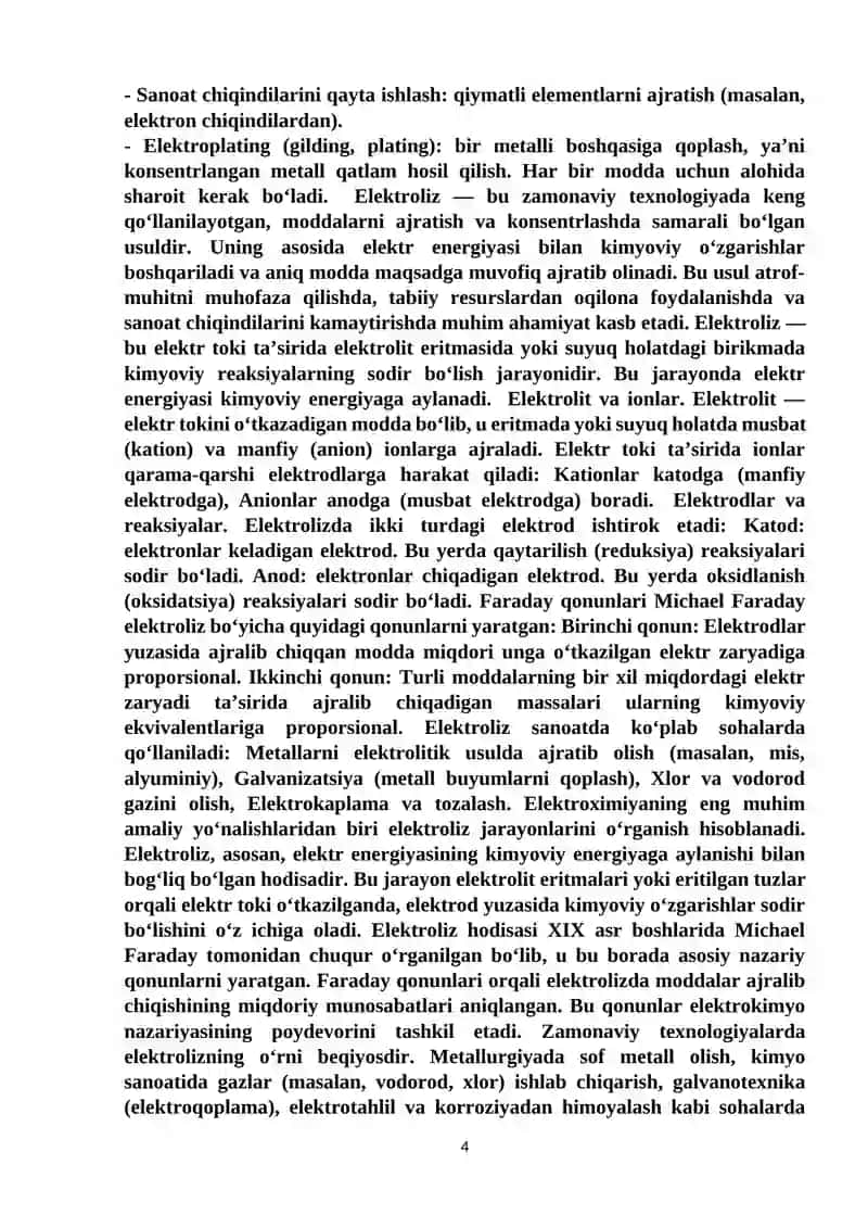 Elektroliz jarayoni 4