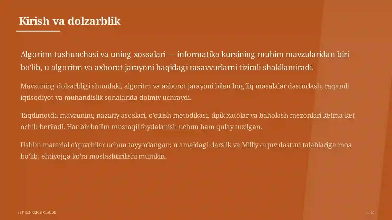 Algoritm tushunchasi va uning xossalari (6-sinf) 4